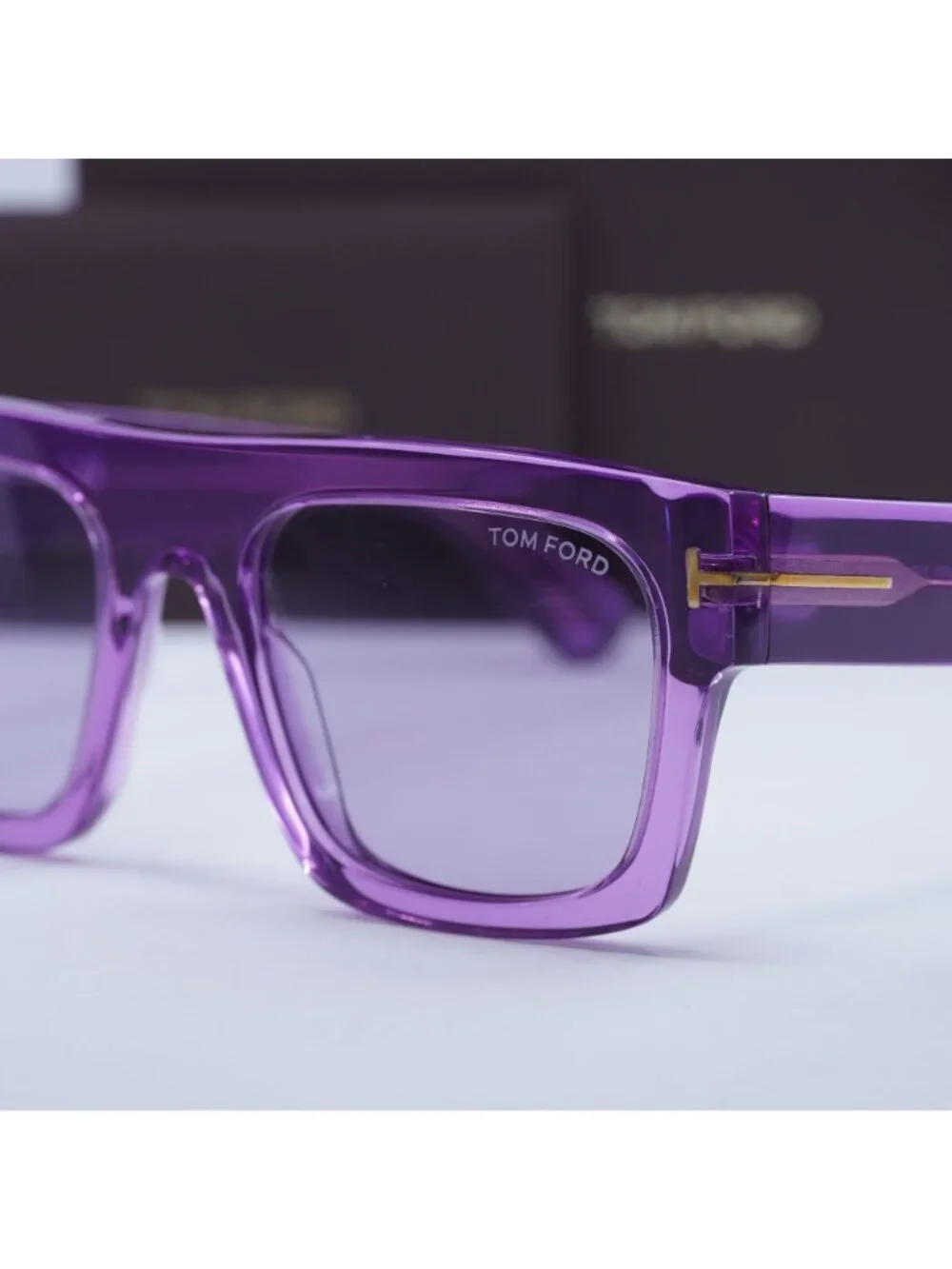 Tom Ford Fausto FT0711 81Y Square Unisex Sunglasses - Violet